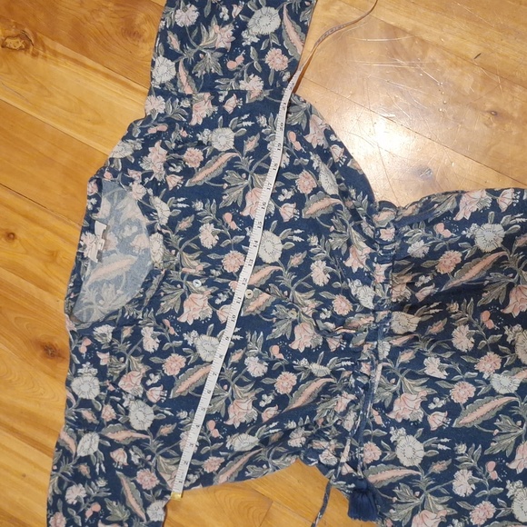Anthropologie dRA Messi Jumpsuit Size Small Blue Floral Oversized - Picture 7 of 13